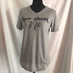 How About No Lounge Shirt Size Medium Gray